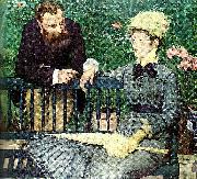 Claude Monet in the conservatory oil painting on canvas